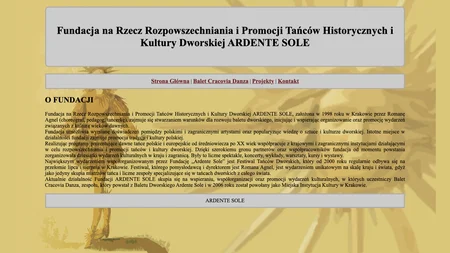 Fundacja Na Rzecz Rozpow.i Prom.tańc.histor.ikult.dworsk.ardente Sole